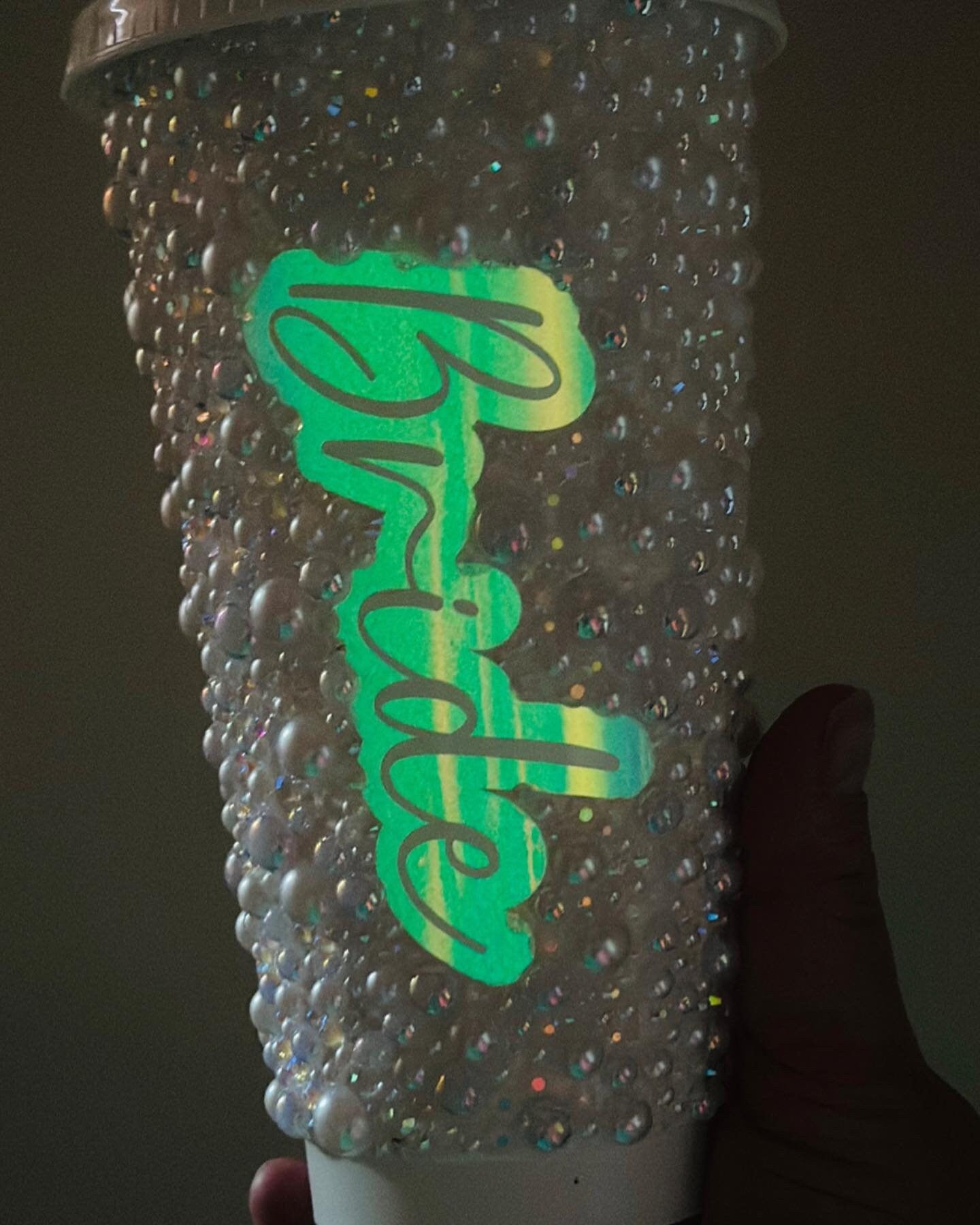 Luxury Rhinestone and pearls Bride Bling Tumbler