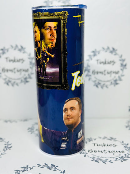 Personalised Luke littler 20oz Stainless Steel Tumbler for any Darts fan - Darts Personalised Gift
