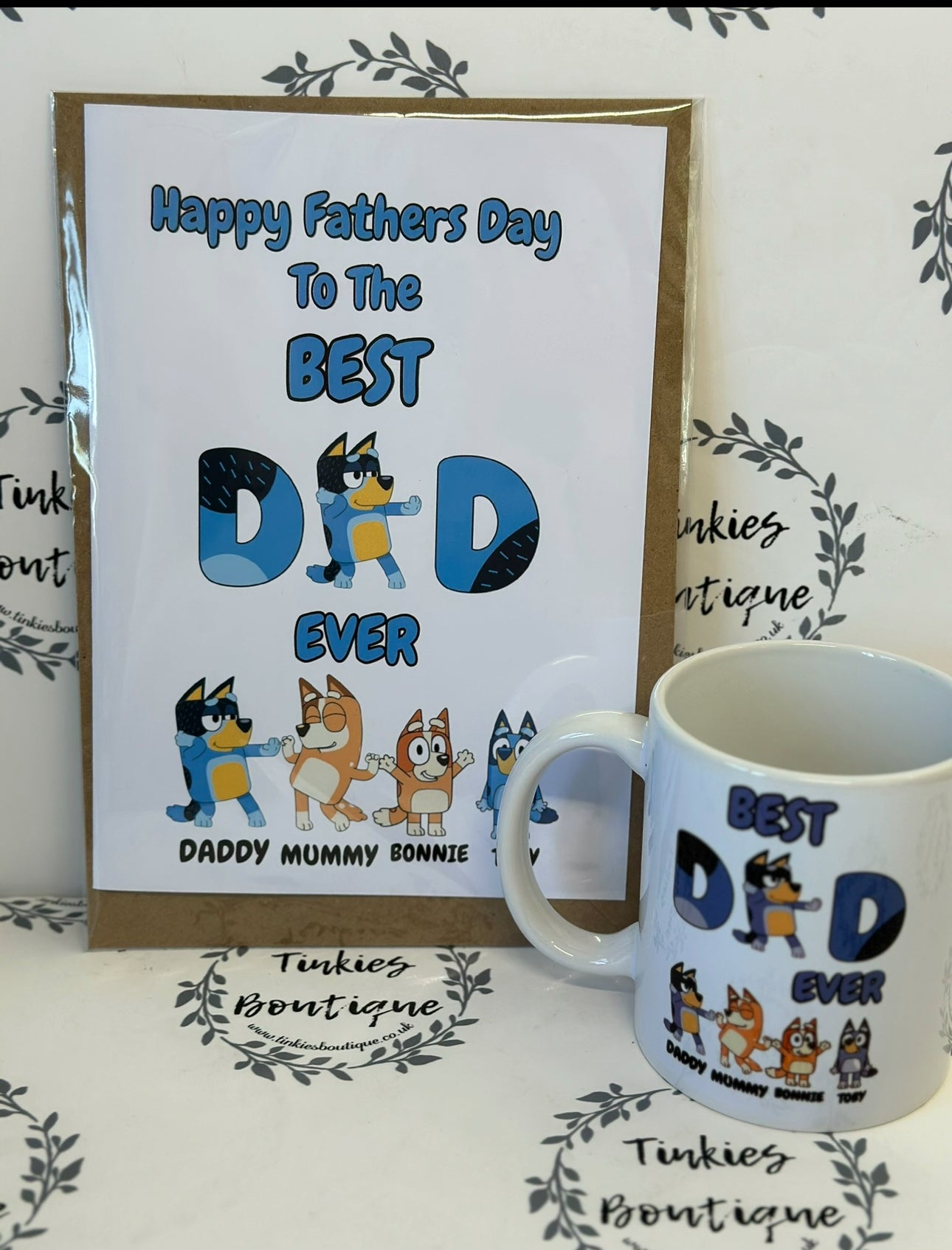 Fathers Day card - blue one theme Father’s Day custom card - custom gift card - personalised