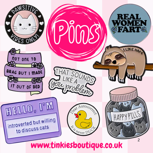 Cute Motivational & Funny Enamel Pins – Pre-Order Now! | Tinkie’s Boutique - 2