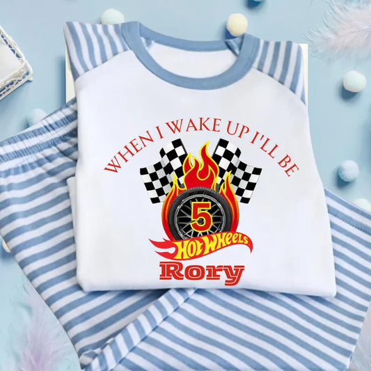 Hot Wheels “When I Wake Up” Kids Pajamas – Sleepwear Set