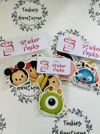 Disney Squish mallows Themed Sticker Packs