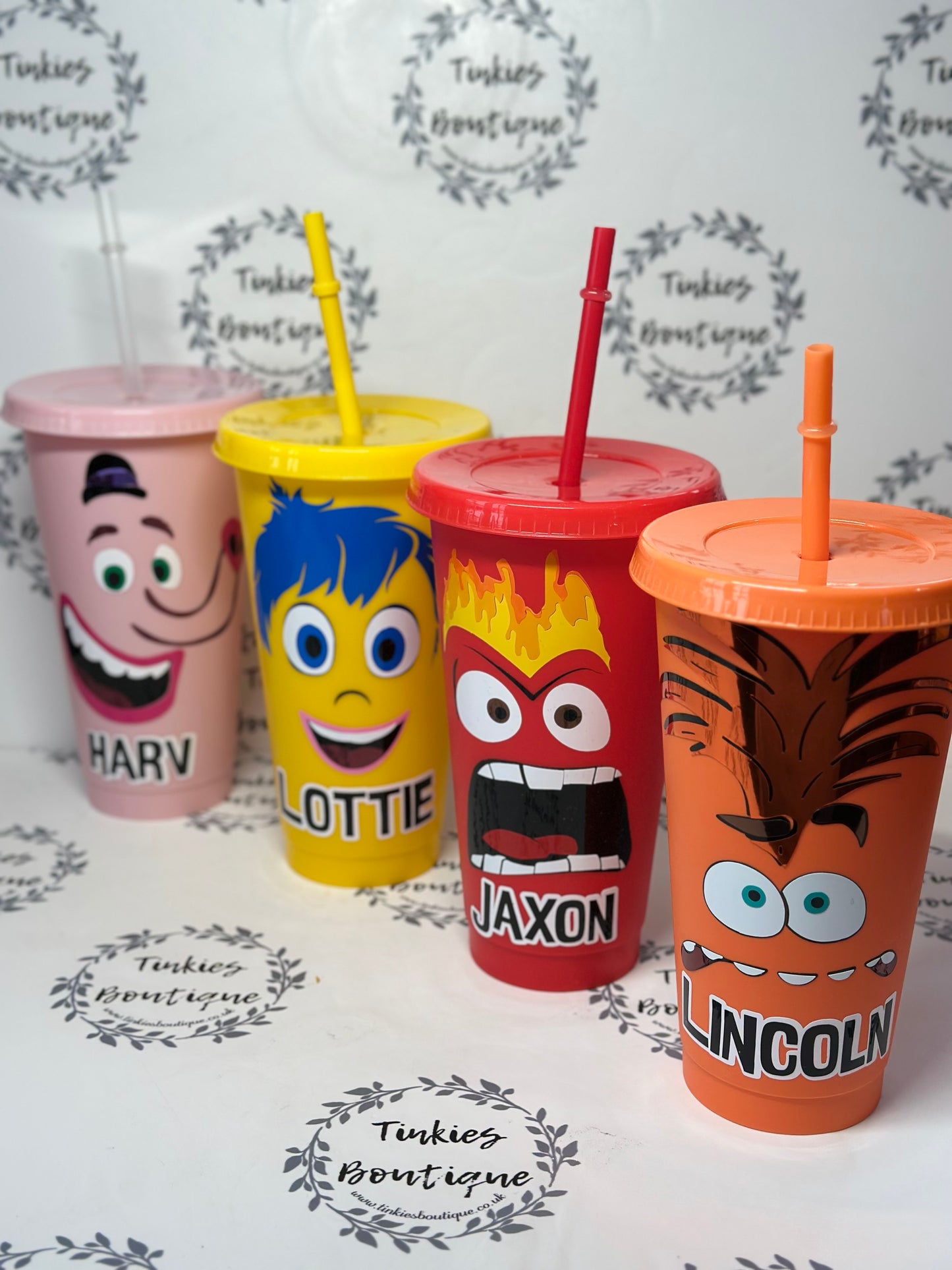 Inside Out 2 Inspired Cold Cups - Customisable Character-Themed Tumblers, Personalised Gifts