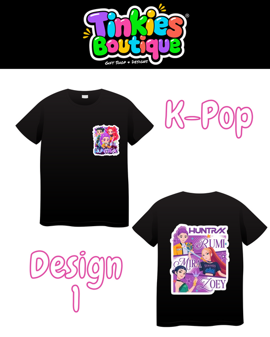 K-Pop print T-Shirt, kids personalised T-Shirt, K-Pop T-Shirt, ,Top , Birthday gift, Christmas gift