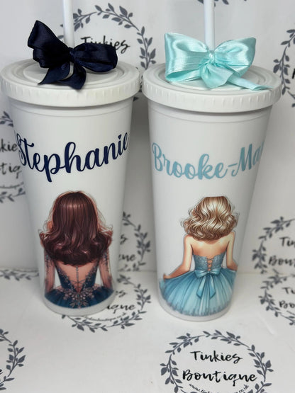 Personalised wedding double walled tumbler - bride - bridesmaids- groom