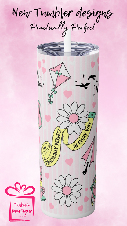 20oz ‘Practically Perfect’ Tumbler - Elegant & Functional Drinkware!