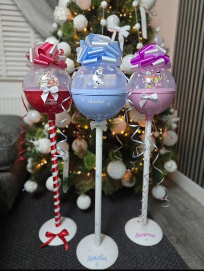🎄 Giant Fillable Christmas Lollipop – Personalised Gift 🎄