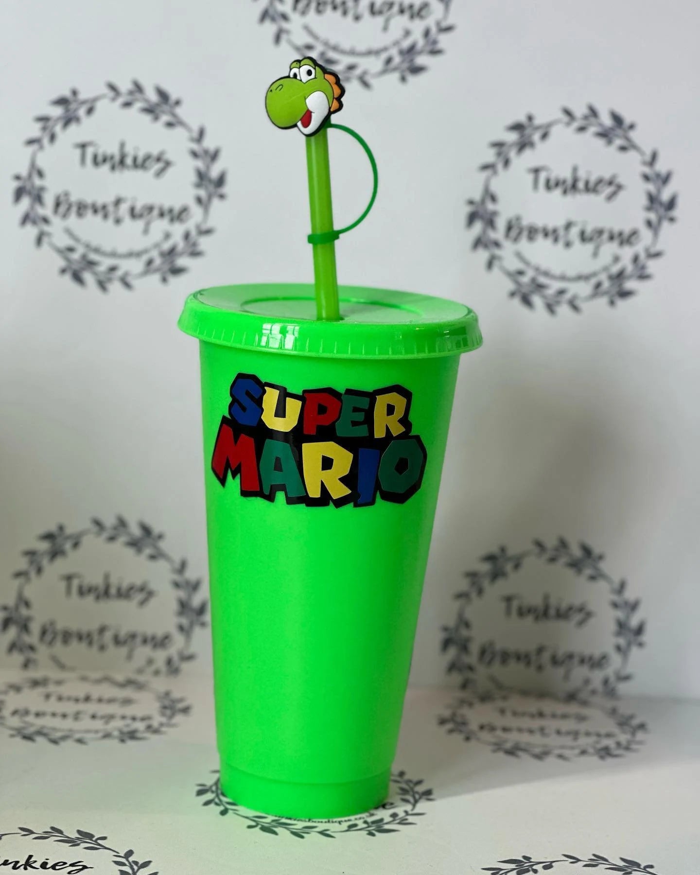 Mario and Friends Cold Cup Tumbler | Super Mario Movie-Inspired Drinkware - reusable, leak-proof lid