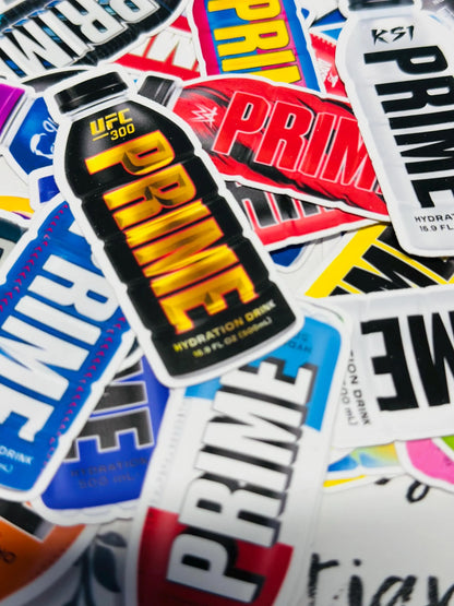 Limited Edition 30x PRIME Hydration Sticker Pack – All Flavors | Collectible Vinyl Stickers | Waterproof & Durable