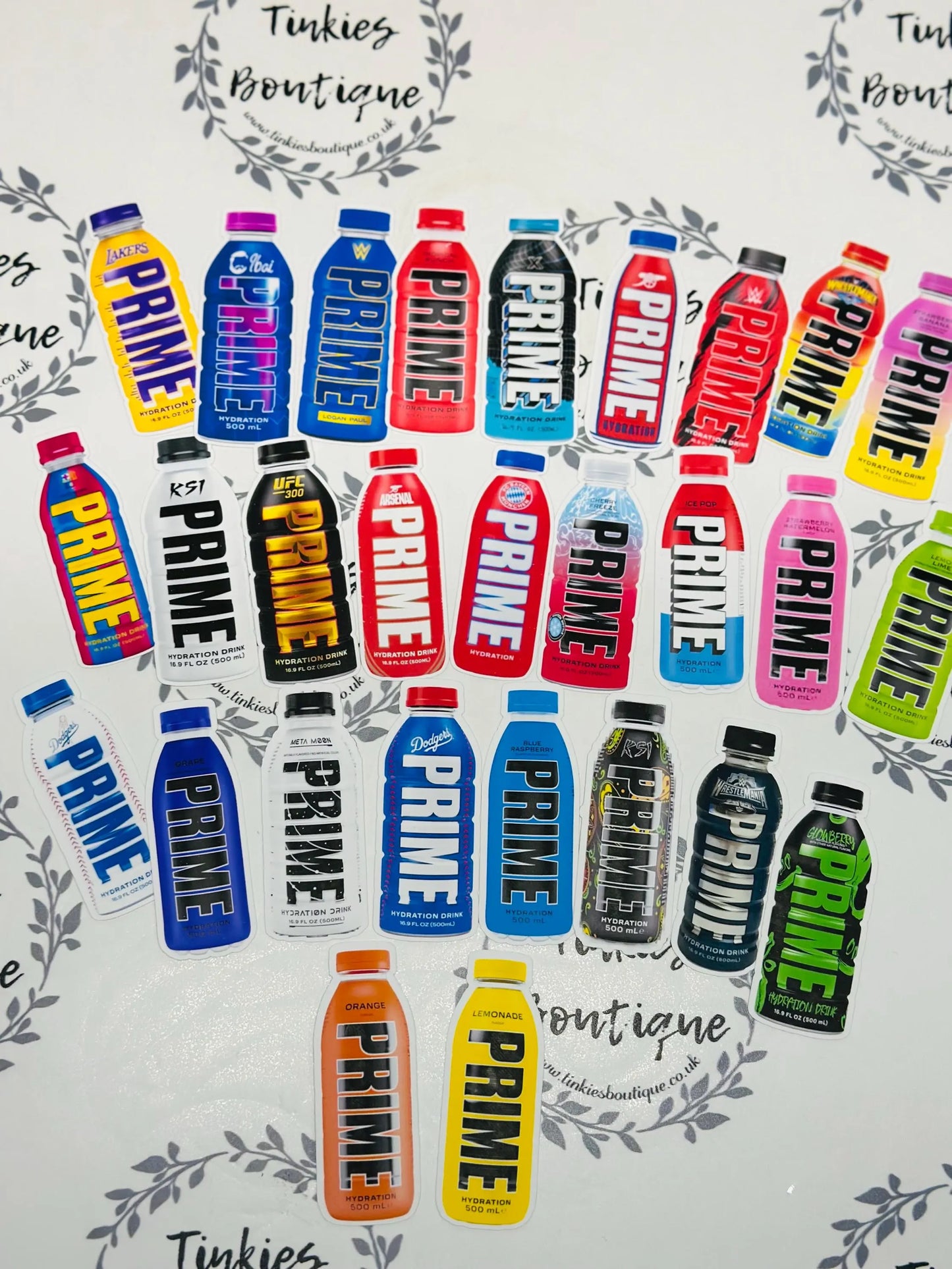 Limited Edition 30x PRIME Hydration Sticker Pack – All Flavors | Collectible Vinyl Stickers | Waterproof & Durable
