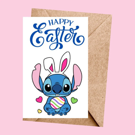 Stitch inspired Easter Card
