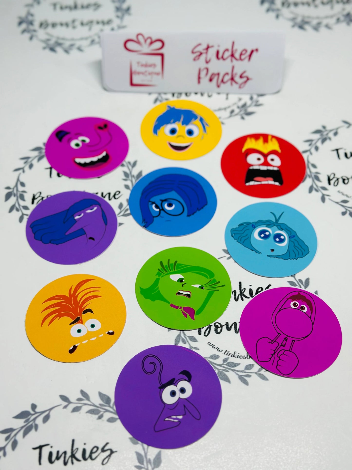 Disney Inside out Themed Sticker Packs