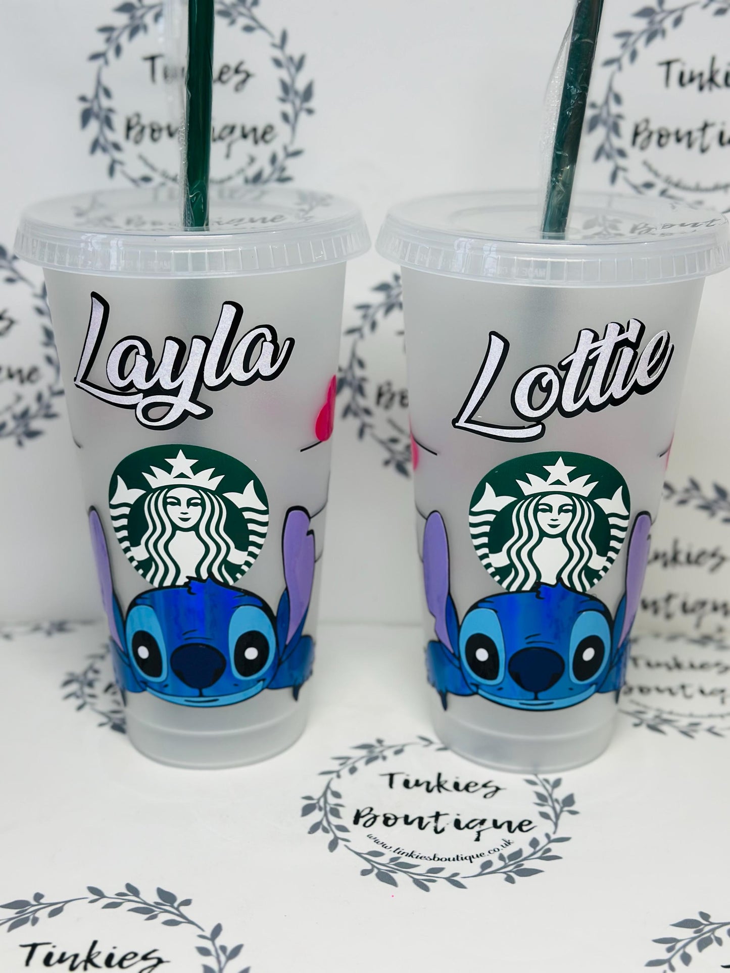 Stitch Cold Cup Tumbler with Gemmed & Glitter Lid – Perfect for Disney Fans!